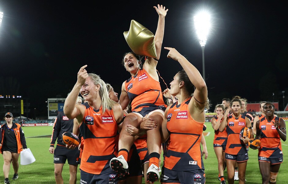 Courtney Gum announced her retirement following Friday night's win over Geelong. Courtney Gum announced her retirement from AFLW football following Friday night's win over Geelong. - AFLW,GWS Giants,Courtney Gum
